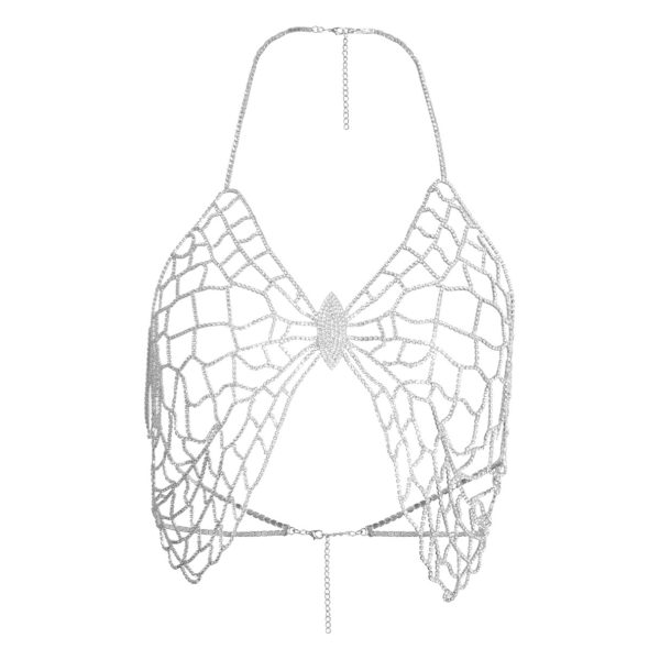 Butterfly Rhinestone Bra Chain: Sexy Crystal Body Jewelry for Parties