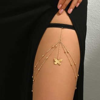 Butterfly Pendant Leg Chain: Sexy Tassel Body Jewelry