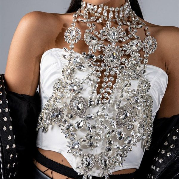 Luxury Rhinestone Body Chain: Sexy Diamond Chest Chain for Women - Image 2