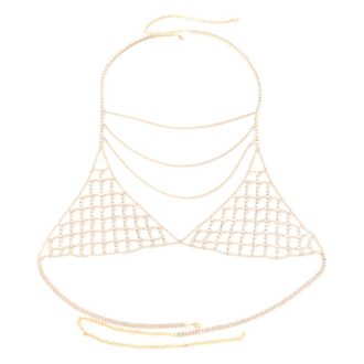 Rhinestone Body Chain: Trendy Beach Chest Necklace 2023