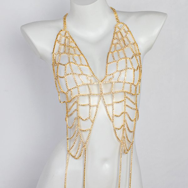 Diamond Butterfly Body Chain: Sexy Tassel Bra for Women - Image 6