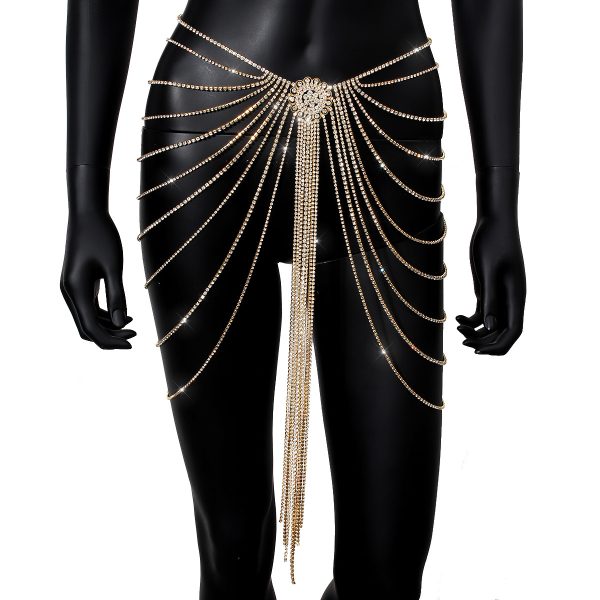 Diamond Body Chain: Sexy Rhinestone Tassel Waist Chain Skirt for Women - Image 5