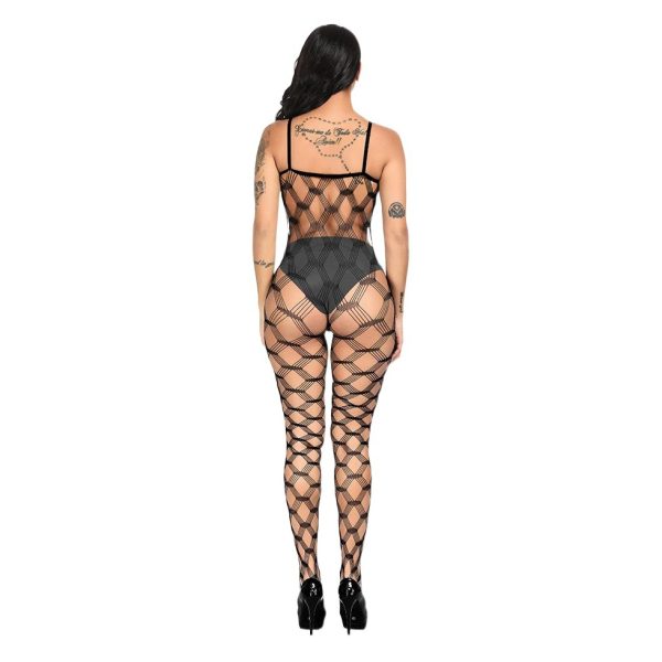 Sexy Lingerie Stockings: Open Crotch Mesh Bodysuit - Europe & US Style