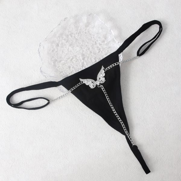Sexy Rhinestone Body Chain: Diamond Wings Thong Chest Jewelry for Nightclub Parties - Image 3