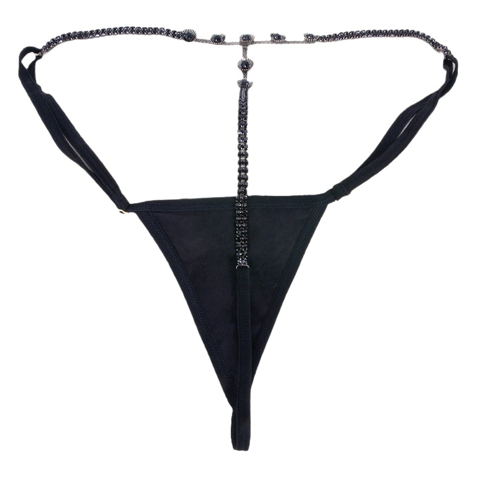 Rhinestone Tassel Body Chain Thong: Sexy Bikini Jewelry