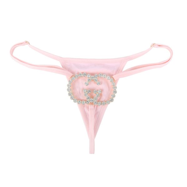 Rhinestone Letter Thong Body Chain: Sexy Nightclub Party Underwear - Image 5