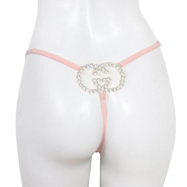 Rhinestone Letter Thong Body Chain: Sexy Nightclub Party Underwear - Image 3
