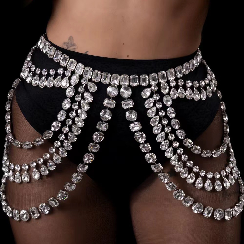 Rhinestone Bra Body Chain: Sexy Diamond Bikini Thong for Women - Image 4