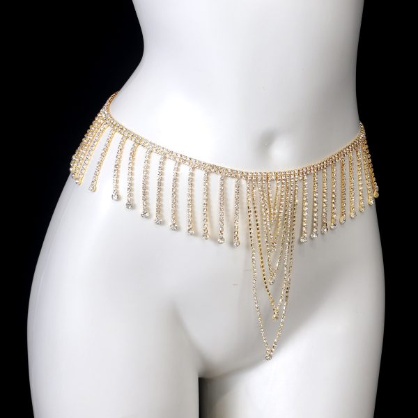 Diamond Tassel Body Chain: Rhinestone Bikini Breast Chain for Women - Image 4