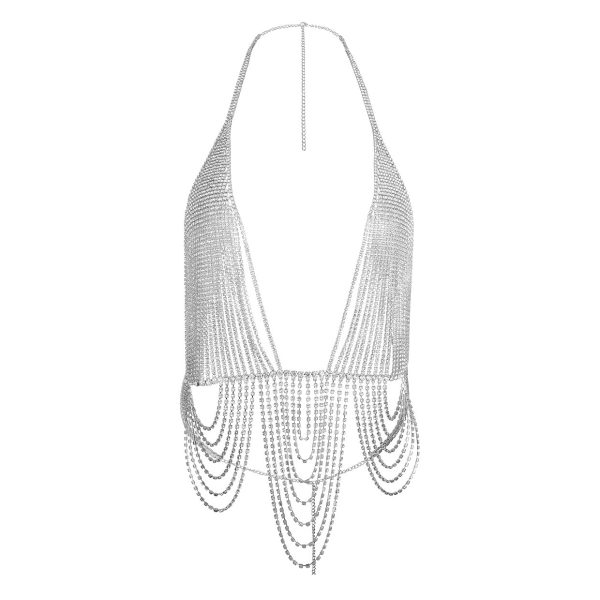Rhinestone Body Chain Necklace: Sexy Stage Jewelry for Women