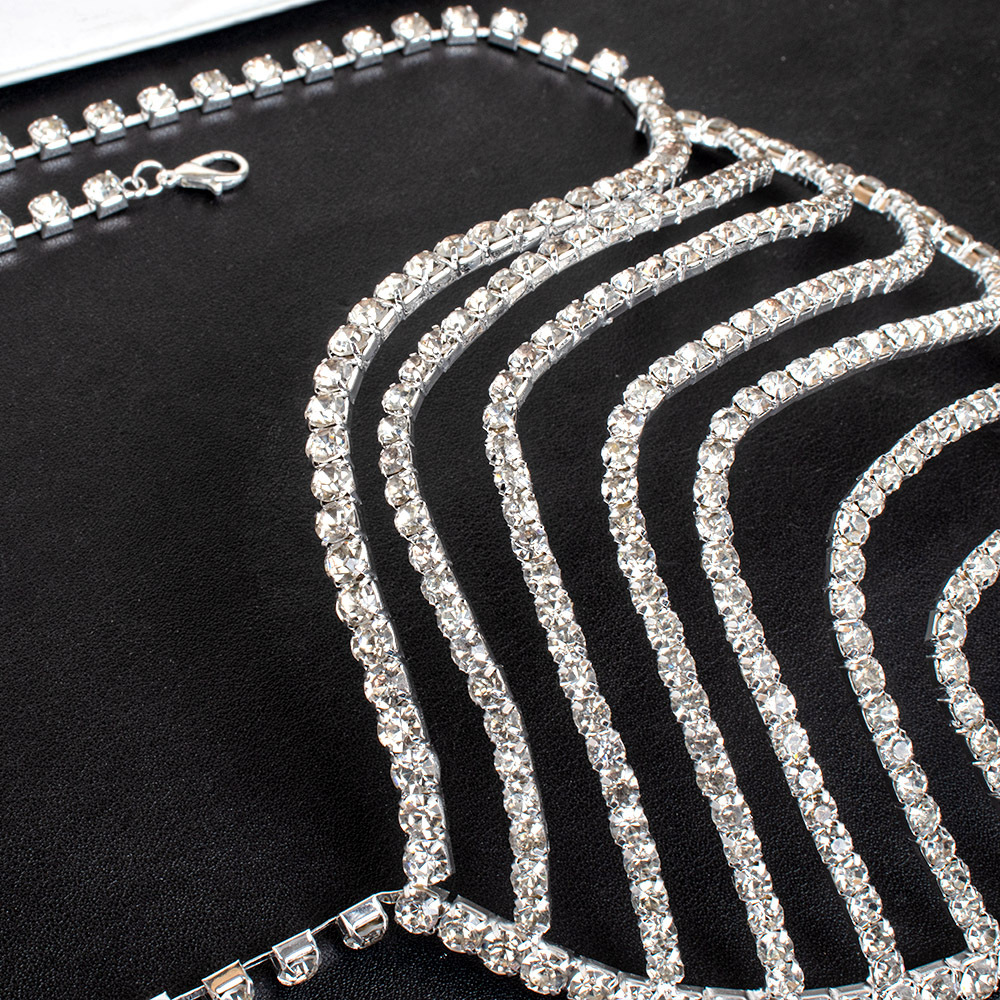 Rhinestone Body Chain Bra: Sexy Crystal Bikini Body Jewelry - Image 4
