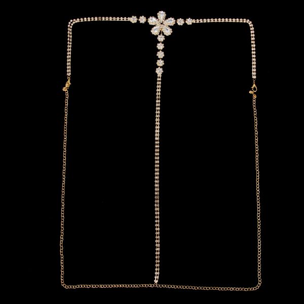 Rhinestone Body Chain: Sexy Yellow Diamond Waist Chain for Nightclub - Image 3