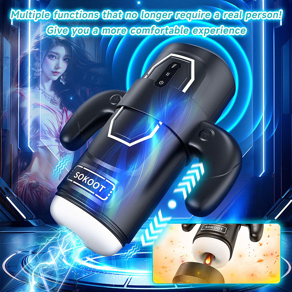 Jinwan Automatic Heated Penis Exerciser Cup: Telescopic - Image 2