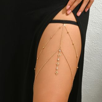 Rhinestone Leg Chain: Sexy Body Jewelry for Beach Babes