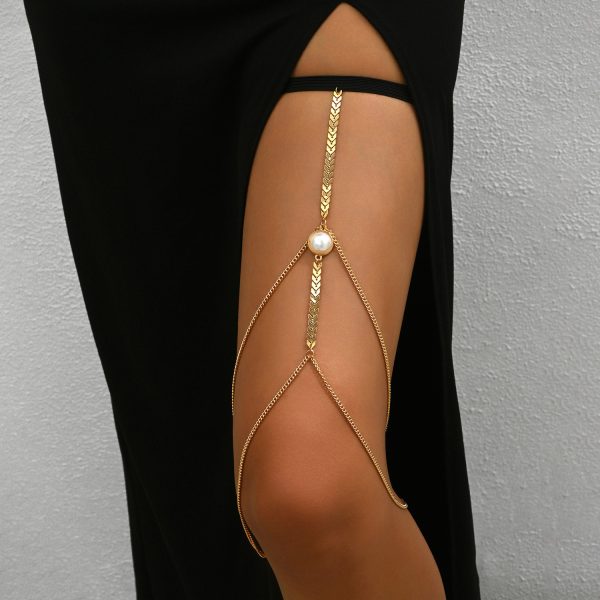 Trendy Thigh Chain: European & US Fashion Body Jewelry H0024 - Image 2