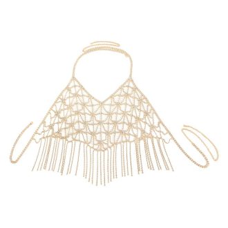 Diamond Tassel Body Chain: Sexy Rhinestone Chest Jewelry for Nightclub & Party
