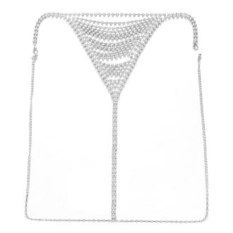 Rhinestone Body Chain: Sexy Beach Bikini Thong Chest Jewelry