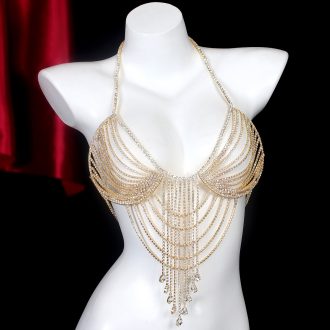 Gold Body Chain Bra - Sexy Jewelry for Women