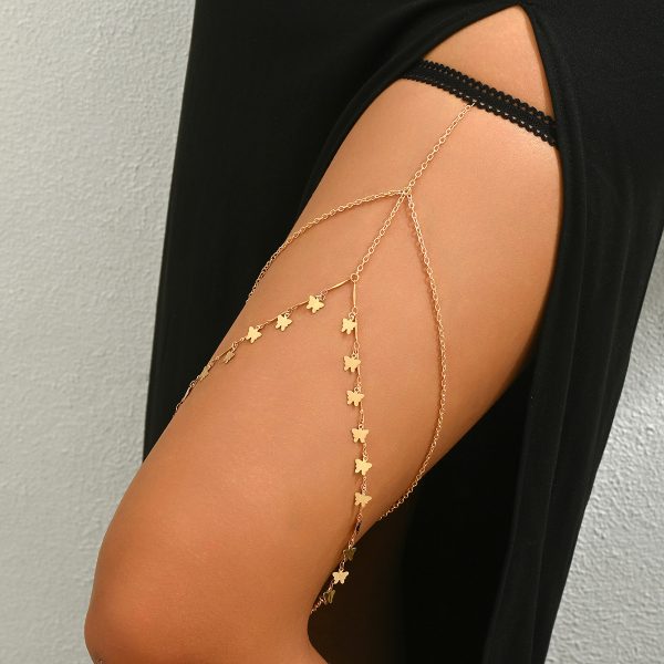 Golden Butterfly Tassel Leg Ring - Hot Girl Summer Body Chain Jewelry - Image 2
