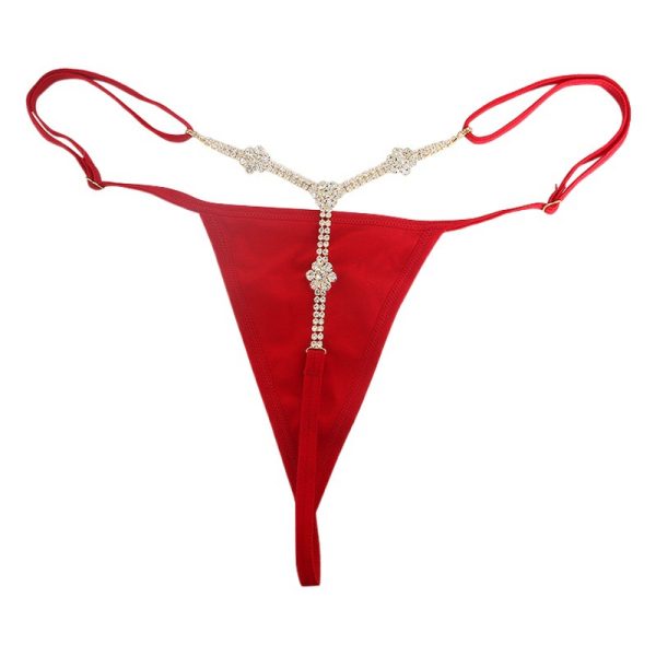 Rhinestone Thong Body Chain: Sexy Diamond Flower Lingerie for Nightclub Fashion