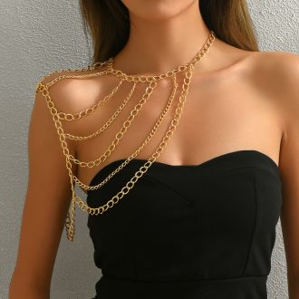 Tassel Body Chain: Sexy Halter Hollow Single Shoulder Niche Design