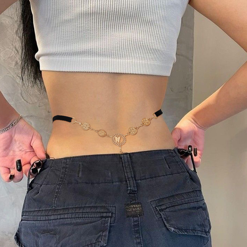 Butterfly Body Chain Lingerie: Sexy Metal & Lace Nightclub Set - Image 2