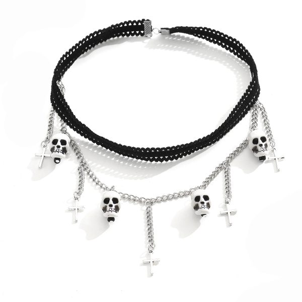 Skull Cross Pendant - Personalized Halloween Jewelry Leg Ring H0038 - Image 5