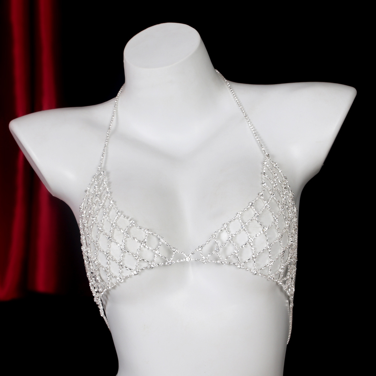 Diamond Rhinestone Body Chain Bra: Sexy Nightclub Jewelry - Image 2