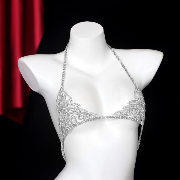 Rhinestone Body Chain Bra: Sexy Diamond Bikini Top for Women - Image 7