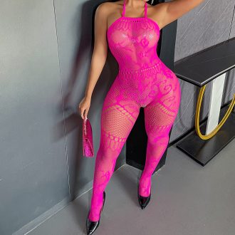 Rose Red Temptation: Hollow-Out Open Crotch Lingerie W837