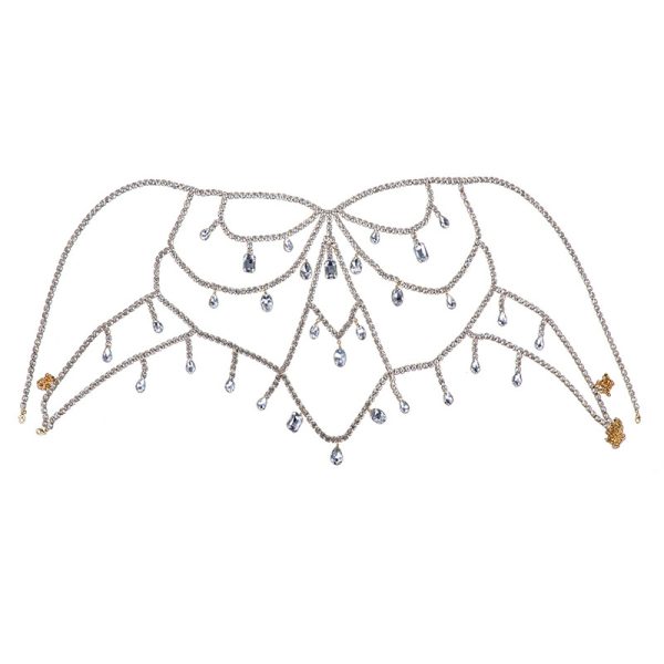 Dazzling Rhinestone Body Chain: Sexy Layered Chest Jewelry for Women - Image 5