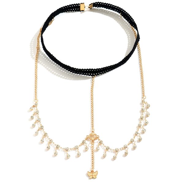 Butterfly Rhinestone Leg Ring: Summer Fashion Elastic Thigh Jewelry - Image 5