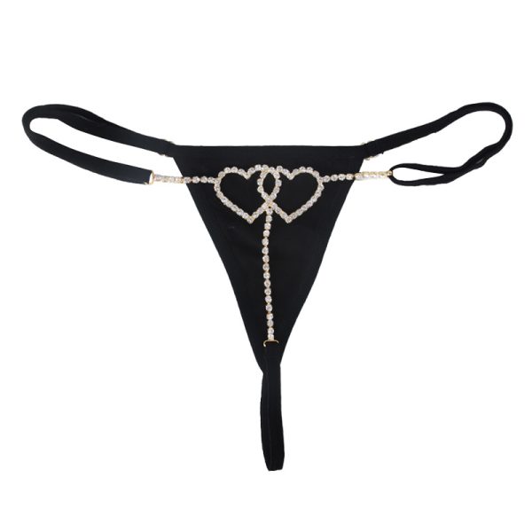Valentine's Sexy Diamond Thong Body Chain: Exaggerated Gem Lingerie - Image 5