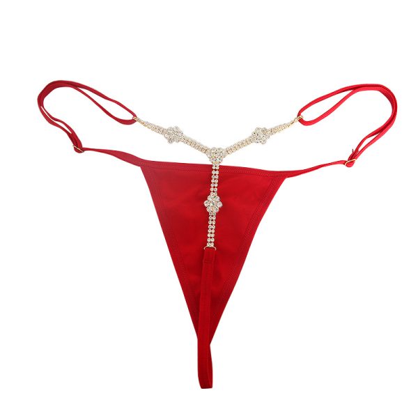 Rhinestone Thong Body Chain: Sexy Diamond Flower Lingerie for Nightclub Fashion - Image 6