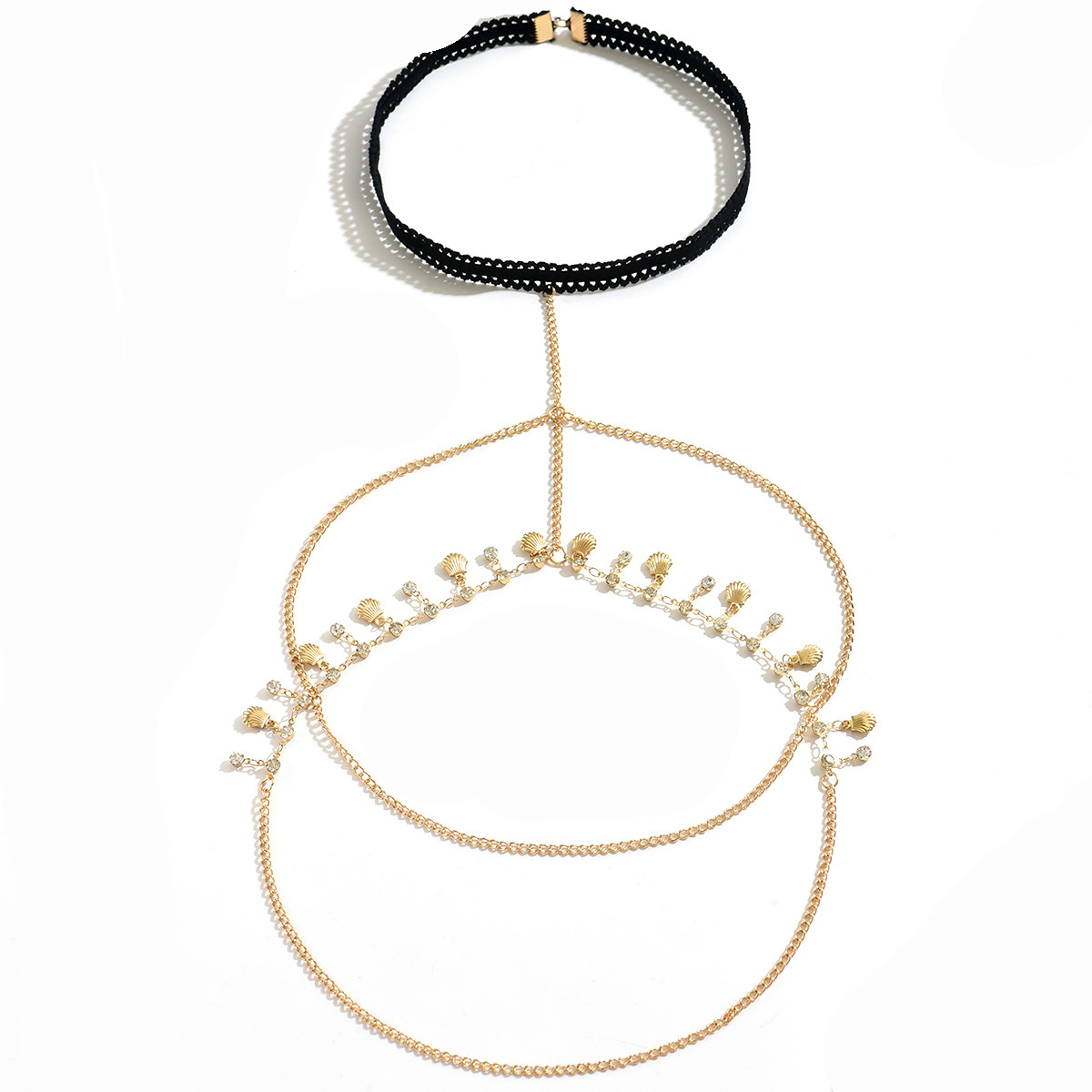 Rhinestone Shell Thigh Chain: Beach Body Jewelry - Image 5