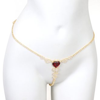 Diamond Rhinestone Body Chain G-String: Sexy Sparkle Lingerie
