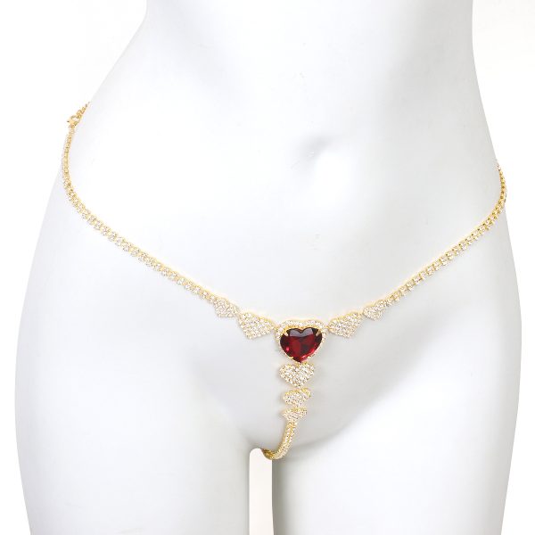 Diamond Rhinestone Body Chain G-String: Sexy Sparkle Lingerie