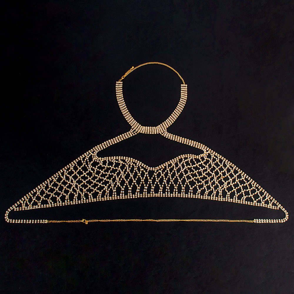 Sexy Body Chain Bra - Rave Bikini Chest Jewelry for Women - Image 4