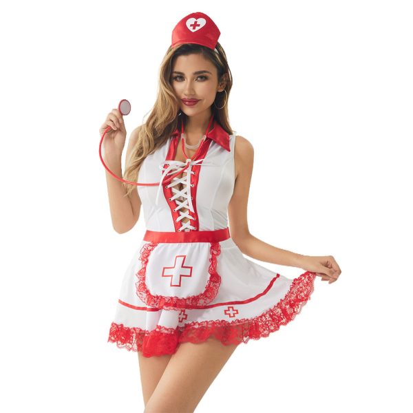 Sexy Nurse Costume Lingerie: European American Halloween Cosplay - Image 5