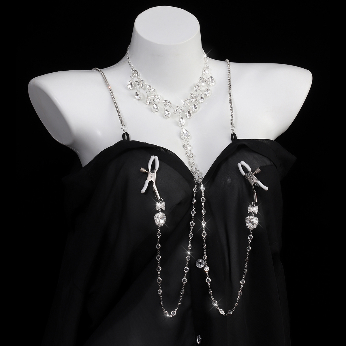 Diamond Bow Body Chain: Sexy Rhinestone Bikini Waist Jewelry - Image 2