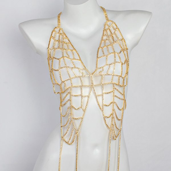 Diamond Butterfly Body Chain: Sexy Tassel Bra for Women - Image 3