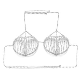 Diamond Love Body Chain: Sexy Bikini Chest Jewelry