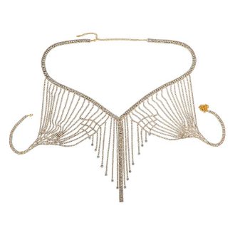 Luxury Rhinestone Body Chain: Diamond Chest Necklace for Women