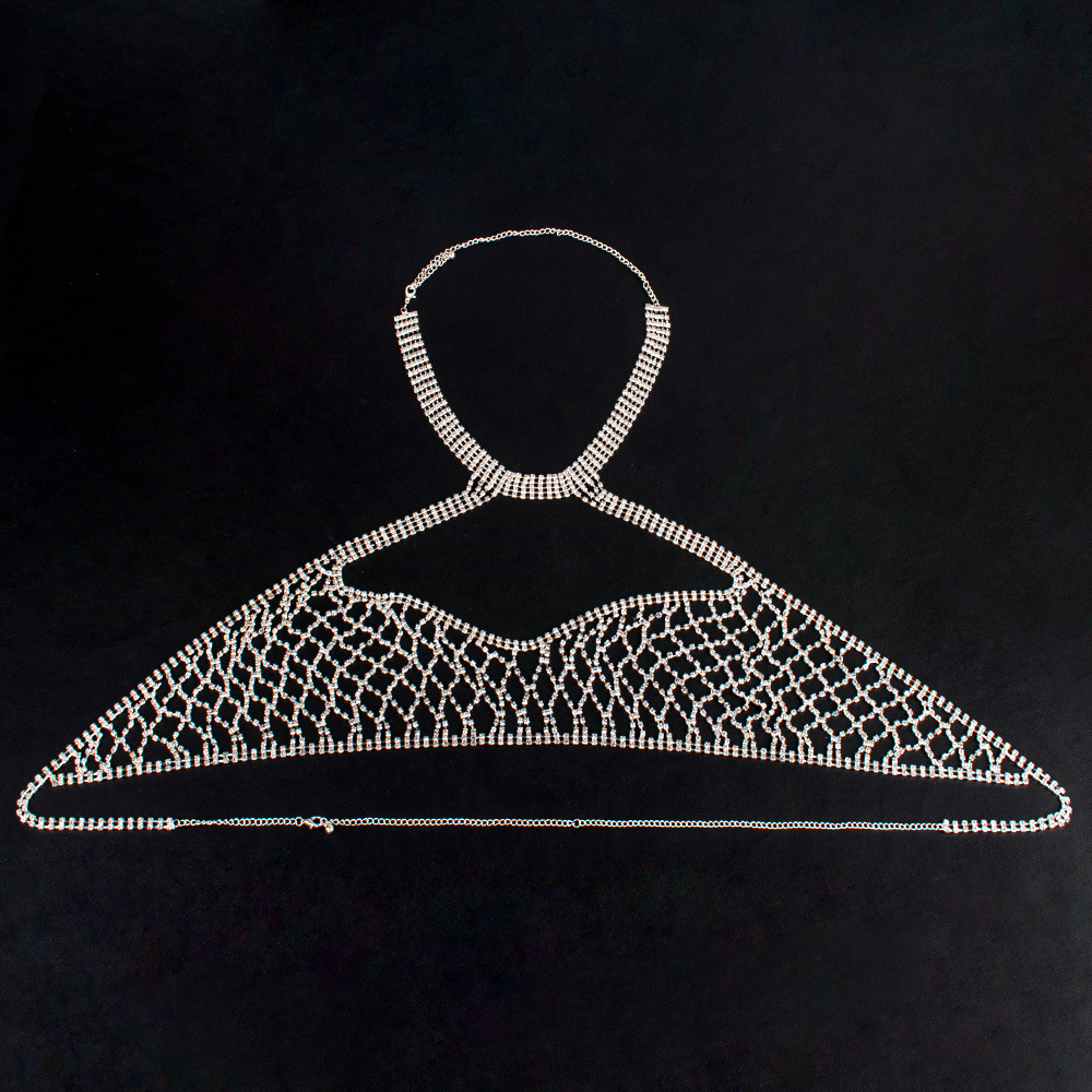 Sexy Body Chain Bra - Rave Bikini Chest Jewelry for Women - Image 7