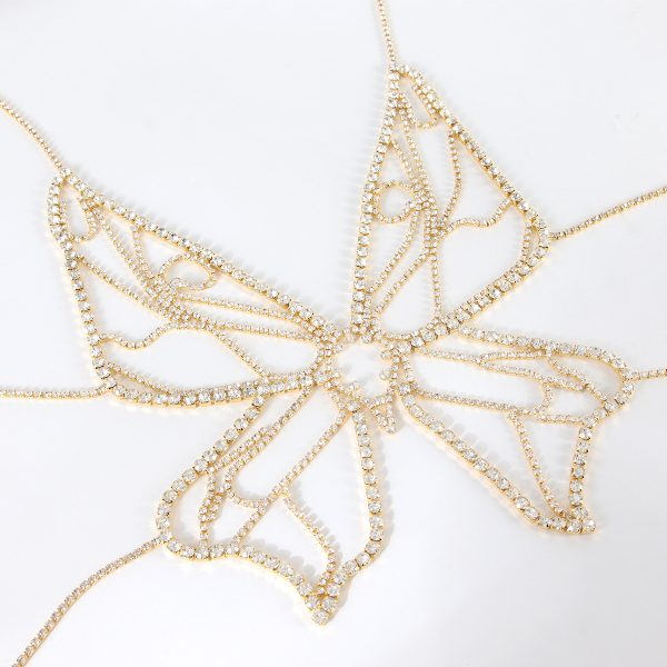 Rhinestone Butterfly Body Chain: Exaggerated Diamond Breast Chain Jewelry - Image 5