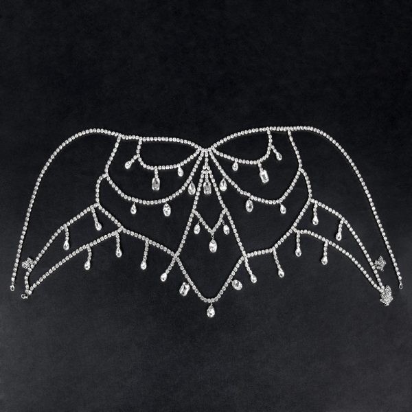 Dazzling Rhinestone Body Chain: Sexy Layered Chest Jewelry for Women - Image 3