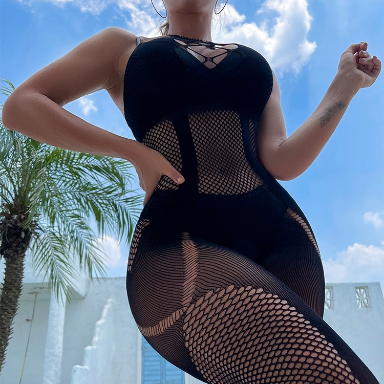 European Sexy Lingerie Set: Mesh Bodysuit - Image 5