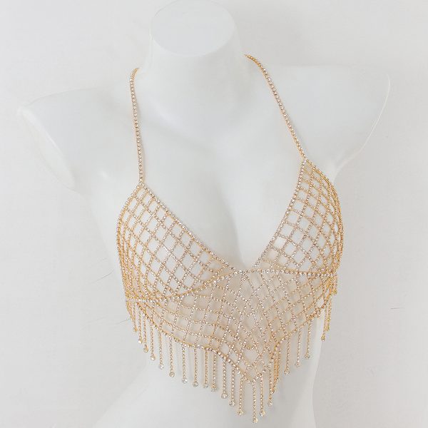 Rhinestone Body Chain Bikini: Sexy Hollow Chest Jewelry for Women - Image 4