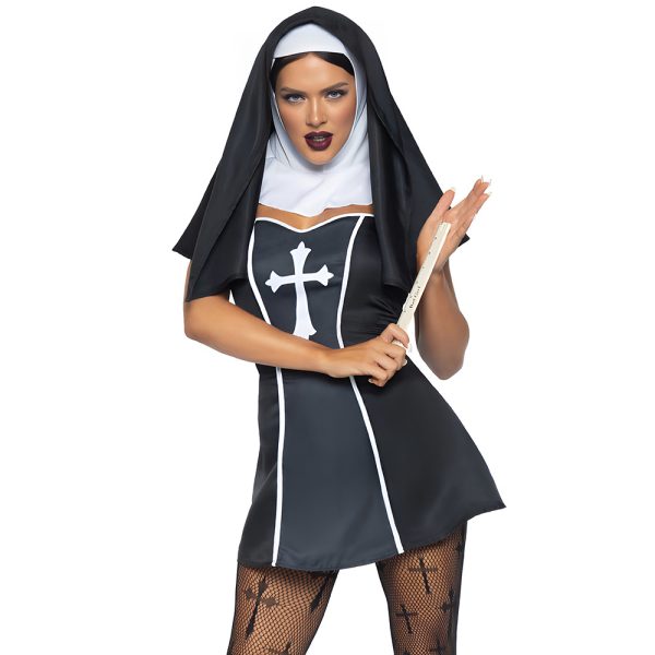 Sexy Nun Costume Halloween Cosplay - Temptation Dark Nun Uniform - Image 4