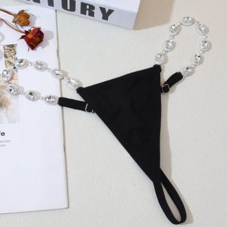 Amazon Sexy Bikini Body Chain Jewelry Rhinestone Thong Beach Vacation